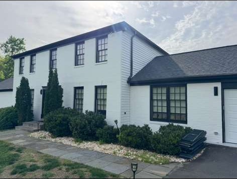 Two-story white home exterior in Loudoun County, VA